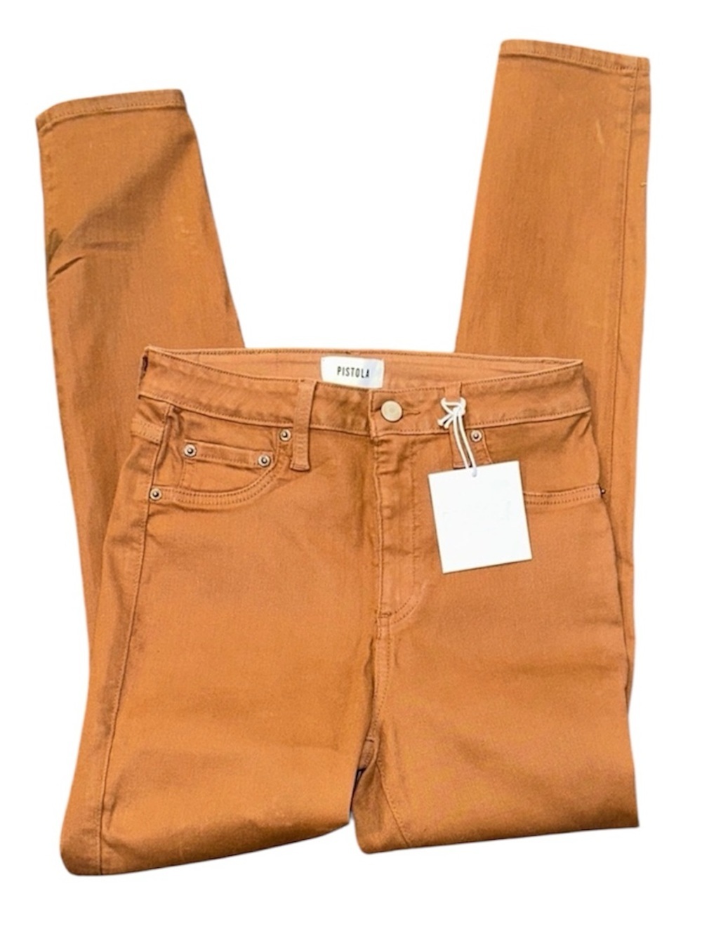 Pistola Aline high rise Women's Warm Brown Skinny Jeans size 26 new with tags